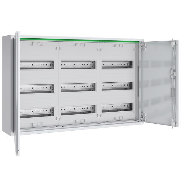 ABN Feldverteiler AP T:160mm m.Vollt.3x3-rg.KS REG