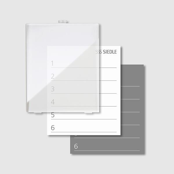 Siedle HT 611-... Sichtscheibe mit Schrifteinlage