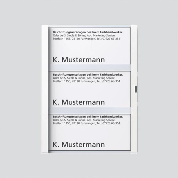 Siedle TM 611-3, BTM 650-3 W Namensschild komplett