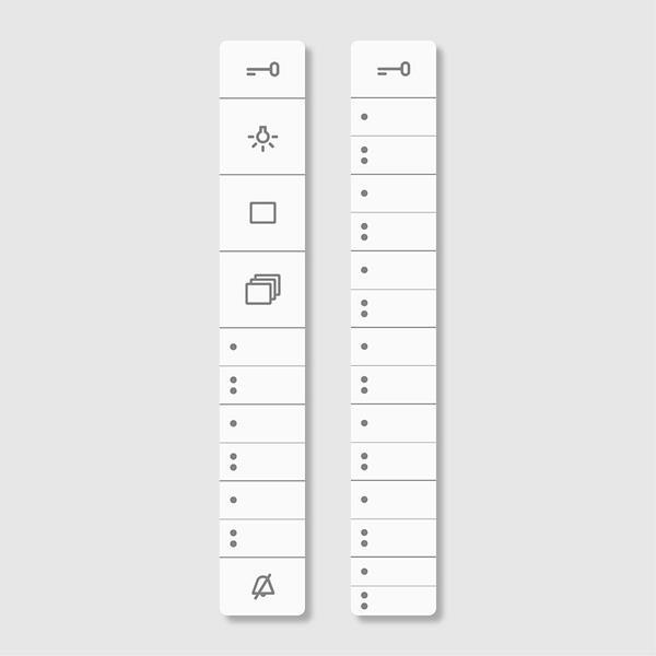 Siedle BTCV 850-... Schrifteinlage für Tastenfunktionen