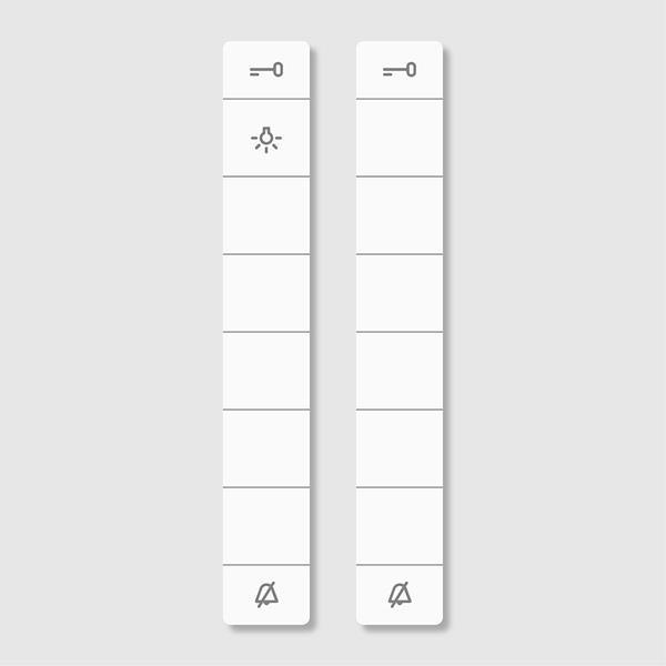 Siedle HTC 811-..., HT/HTV 840-... Schrifteinlage für Tastenfunktionen