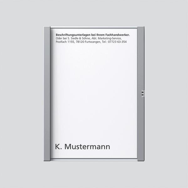 Siedle TM 612-1, BTM 650-01 SM Namensschild komplett