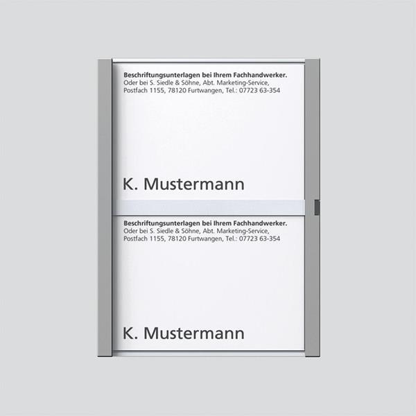 Siedle TM 612-2, BTM 650-02 TM Namensschild komplett