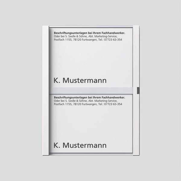 Siedle TM 612-2, BTM 650-02 W Namensschild komplett