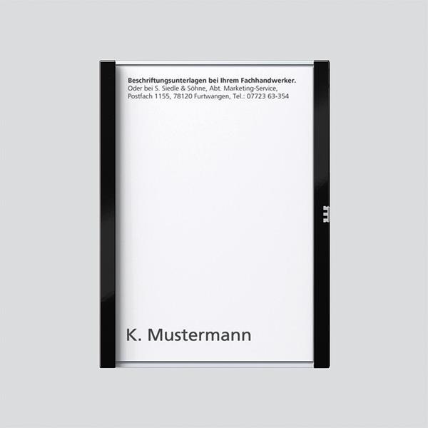 Siedle TM 612-1, BTM 650-01 SH Namensschild komplett