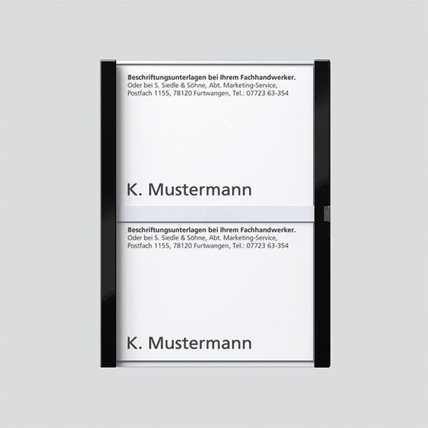 Siedle TM 612-2, BTM 650-02 SH Namensschild komplett