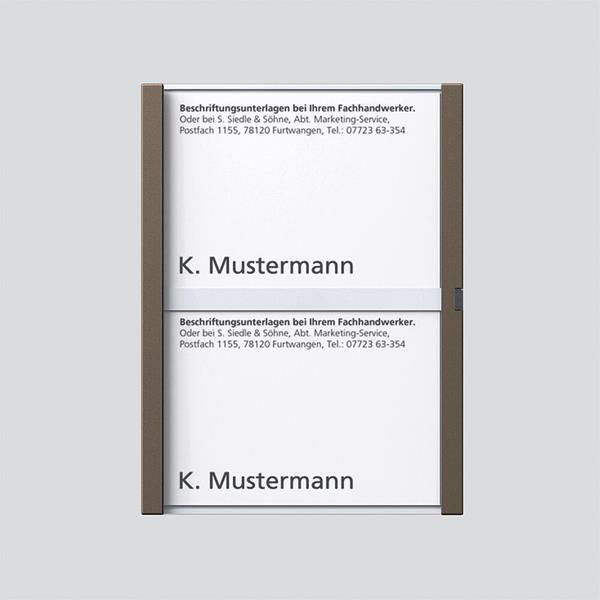 Siedle TM 612-2, BTM 650-02 BG Namensschild komplett