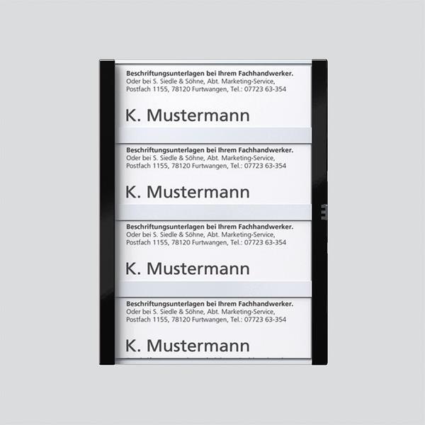 Siedle TM 612-4, BTM 650-04 SH Namensschild komplett