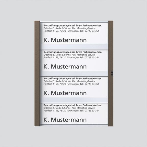 Siedle TM 612-4, BTM 650-04 BG Namensschild komplett