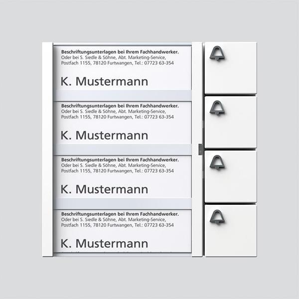 Siedle BTM 650-04 W Bus-Tasten-Modul