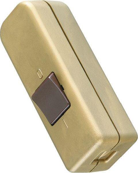 Bachmann Schnurzwischenschalter 924.050 1polig gold/braun