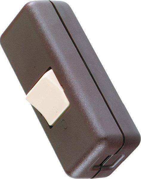 Bachmann Schnurzwischenschalter 924.053 2polig braun/braun