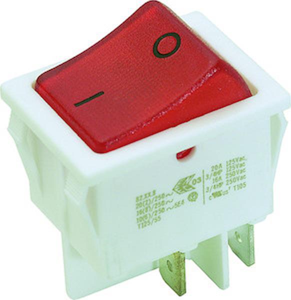 Bachmann Wippenschalter 924.096 2polig weiß/rot