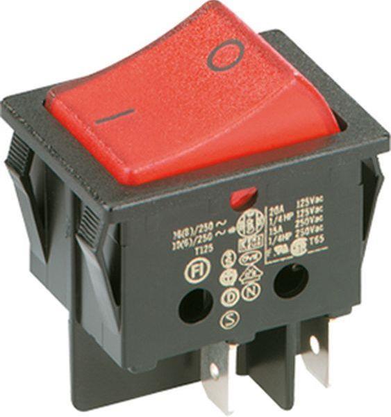 Bachmann Wippschalter 924.099 2polig schwarz/rot