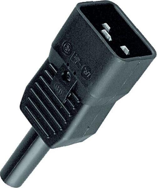 Bachmann Kaltgerätestecker 915.175 70 Grad 16A 250V schwarz