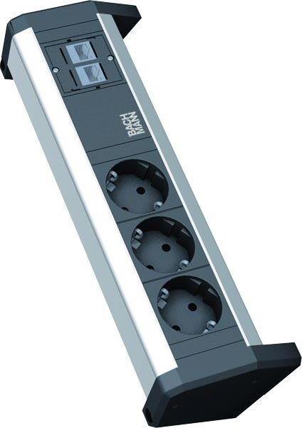 Bachmann Steckdosenverteiler 339.1004 DESK 3xSCHUKO 2xCAT5e