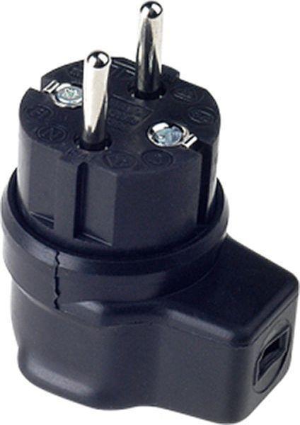 Bachmann Vollgummi-Winkelstecker 740.017 IP44 schwarz