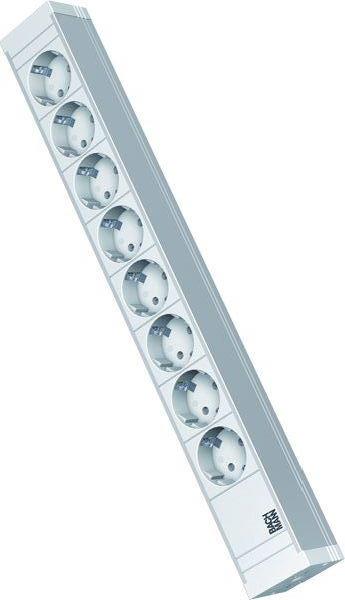 Bachmann Steckdosenleiste 333.601 19Zoll PVC 8fach Schuk o. Schalt
