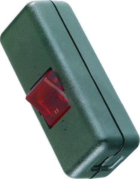 Bachmann Schnurzwischenschalter 924.327 2polig schwarz/rot