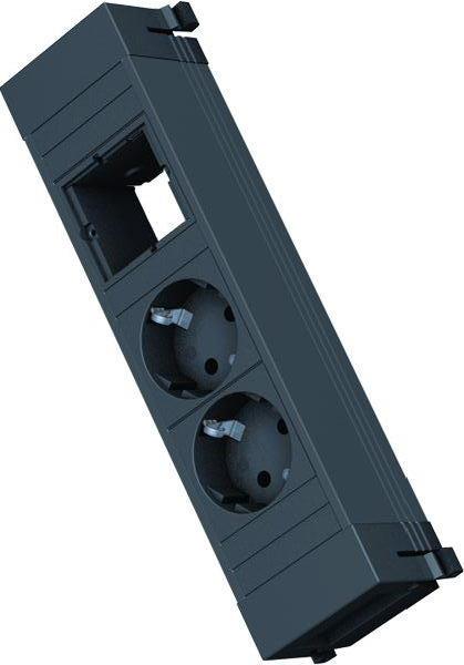 Bachmann Steckdosenleiste 916.060 Power Frame schwarz 3fach