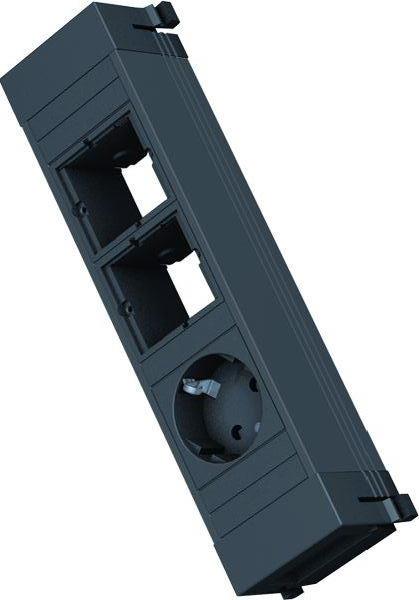 Bachmann Steckdosenleiste 916.061 Power Frame schwarz 3fach