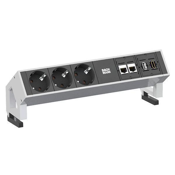 Bachmann Steckdosenleiste 902.302 DESK2 3fach+2xCAT6+1xHDMI+1xUSB