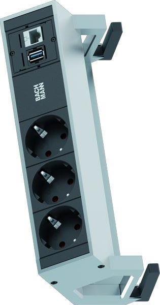 Bachmann Steckdosenleiste 902.501 DESK2 3fach+1xCAT6+1xUSB