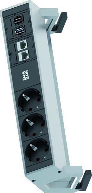 Bachmann Steckdosenleiste 902.502 DESK2 3fach+2xCAT6+1xUSB