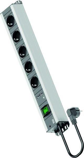 Bachmann Handwerkerleiste mit USB-Charger 6-fach 2,0m mit Schalter