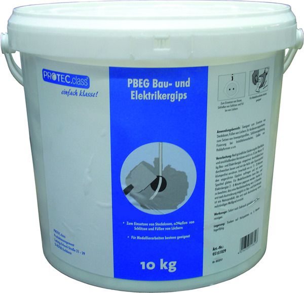 Protec Bau- und Elektrikergips 10kg-Eimer PBEG (MHD)