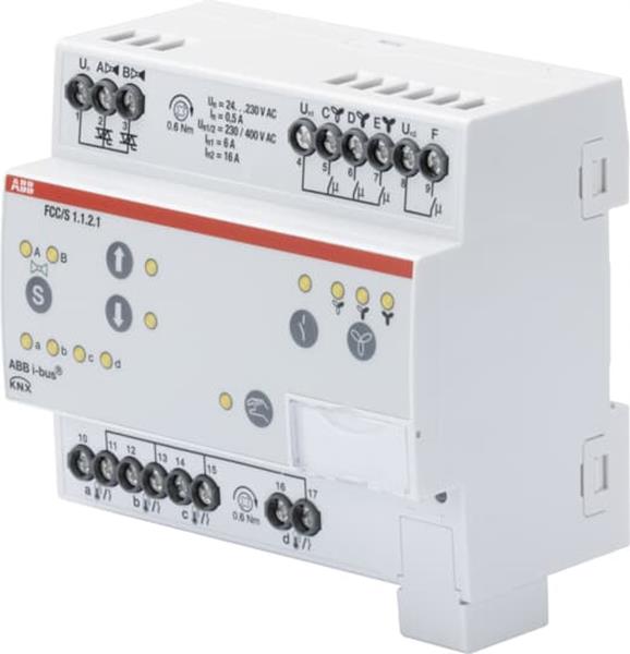 ABB FCC/S1.1.2.1 Fan Coil Controller, 2xPWM, manuelle Bedienung, 3-stufig, REG