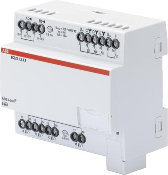 ABB FCC/S1.2.1.1 Fan Coil Controller, 2 x 0-10 V, 3-stufig, REG