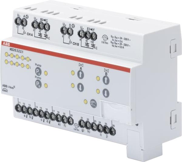 ABB HCC/S2.2.2.1 Heiz-/Kühlkreis Controller, 2fach, 3-Punkt, manuelle Bedienung,