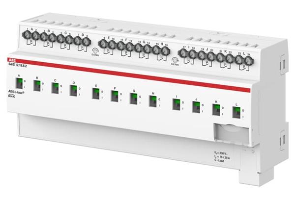 ABB SA/S12.16.6.2 Schaltaktor, 12fach, 16 A, C-Last mit Energiefunktion, REG