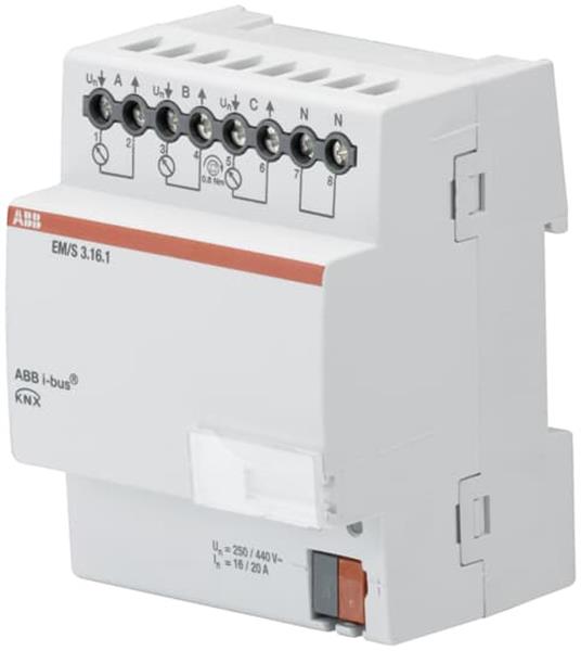 ABB EM/S3.16.1 Energiemodul, 3fach, 16/20 A, REG