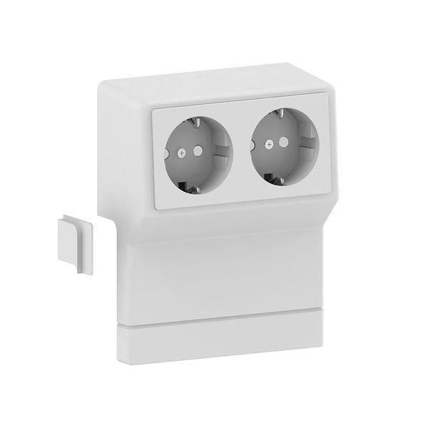 GGK Geräteträger SL-GT duo (SCHUKO) reinweiss