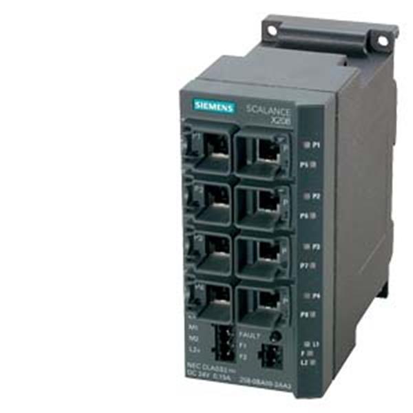 SCALANCE X208, managed Layer 2 switch, 8x RJ45