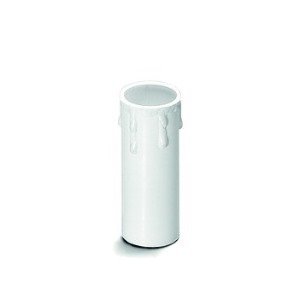 Houben Kerzenhülse E14 Tropfen weiss Kunststoff 100mm