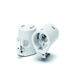 Houben Fassung E14 einteilig Porz Innenwinkel 90° Erde