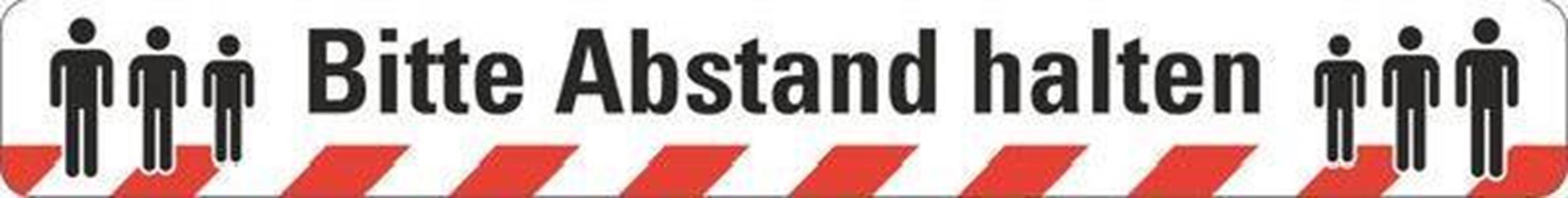 Cimco Bodenmarkierung Bitte Abstand halten 50 x 600mm Cimco Bodenmarkierung Bitte Abstand halten 50 x 600mm