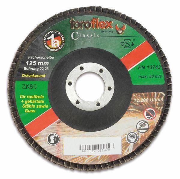 Cimco Zirkorn-Korund-Fächerscheibe 60Korn 125mm gekröpft