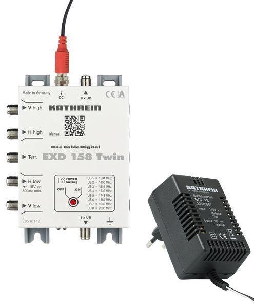 Kathrein Einkabel Multischalter EXD 158 Twin 5-862 und 950-2150 MHz Kathrein Einkabel Multischalter EXD 158 Twin 5-862 und 950-2150 MHz