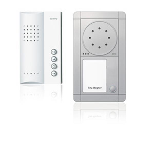 Ritto Portier Audio Set Freisprechstelle 1 WE, silber/weiß