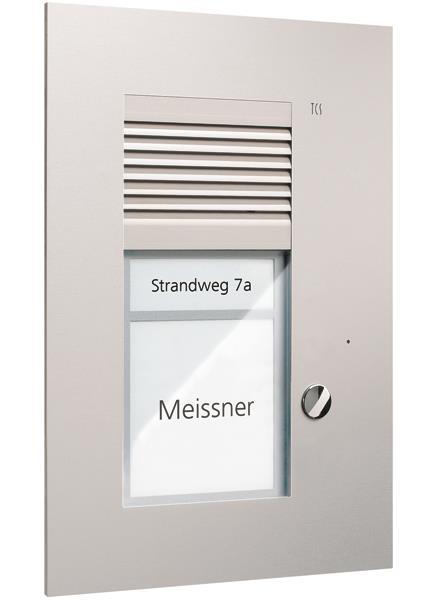 TCS Audio Außenstation Serie PUK 1 Klingeltaste (rechtsbündig), 1-spaltig, UP si