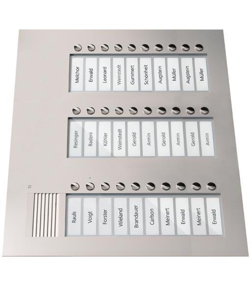 TCS Audio Außenstation Serie PUK 30 Klingeltasten (rechtsbündig), 3-spaltig, UP