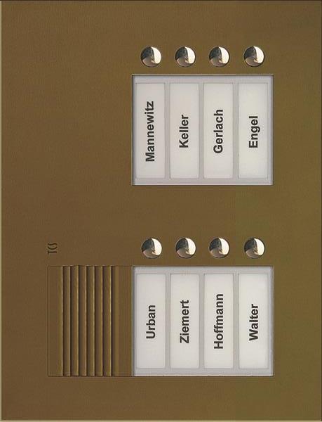 TCS Audio Außenstation Serie PUK 8 Klingeltasten (rechtsbündig), 2-spaltig, UP b