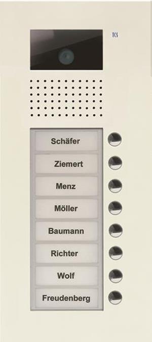TCS Video Außenstation Serie AVU mit 8 Klingeltasten (rechtsbündig), 1-spaltig,