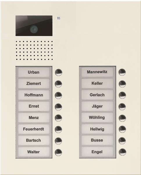 TCS Video Außenstation Serie AVU mit 16 Klingeltasten (rechtsbündig), 2-spaltig,
