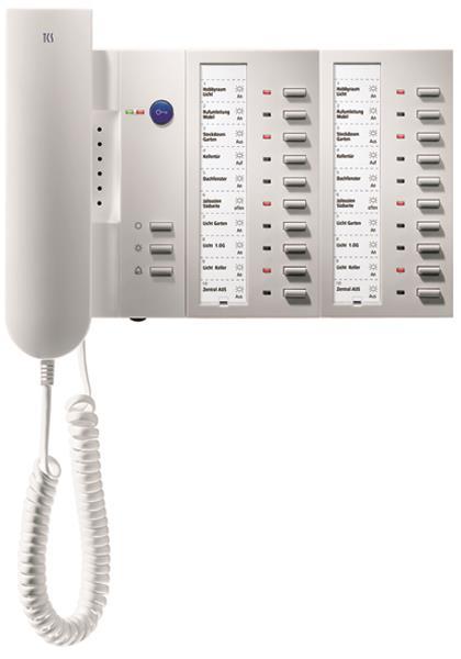 TCS AudioTürtelefon Serie IMM 4 + 10 + 10 Tasten, Aufputzmontage weiß