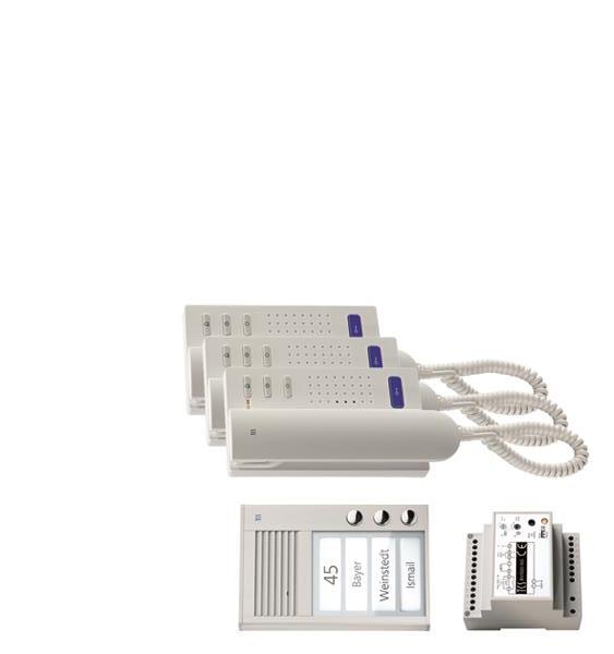 TCS audio:pack AP für 3 Wohneinheiten, mit Außenstation PAK 3 Klingeltasten + 3x